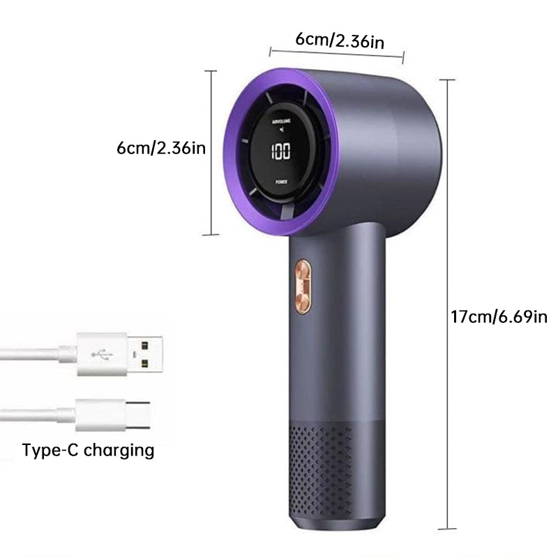 Ventilador Portátil de Mano — 6 Aspas y 199 Velocidades