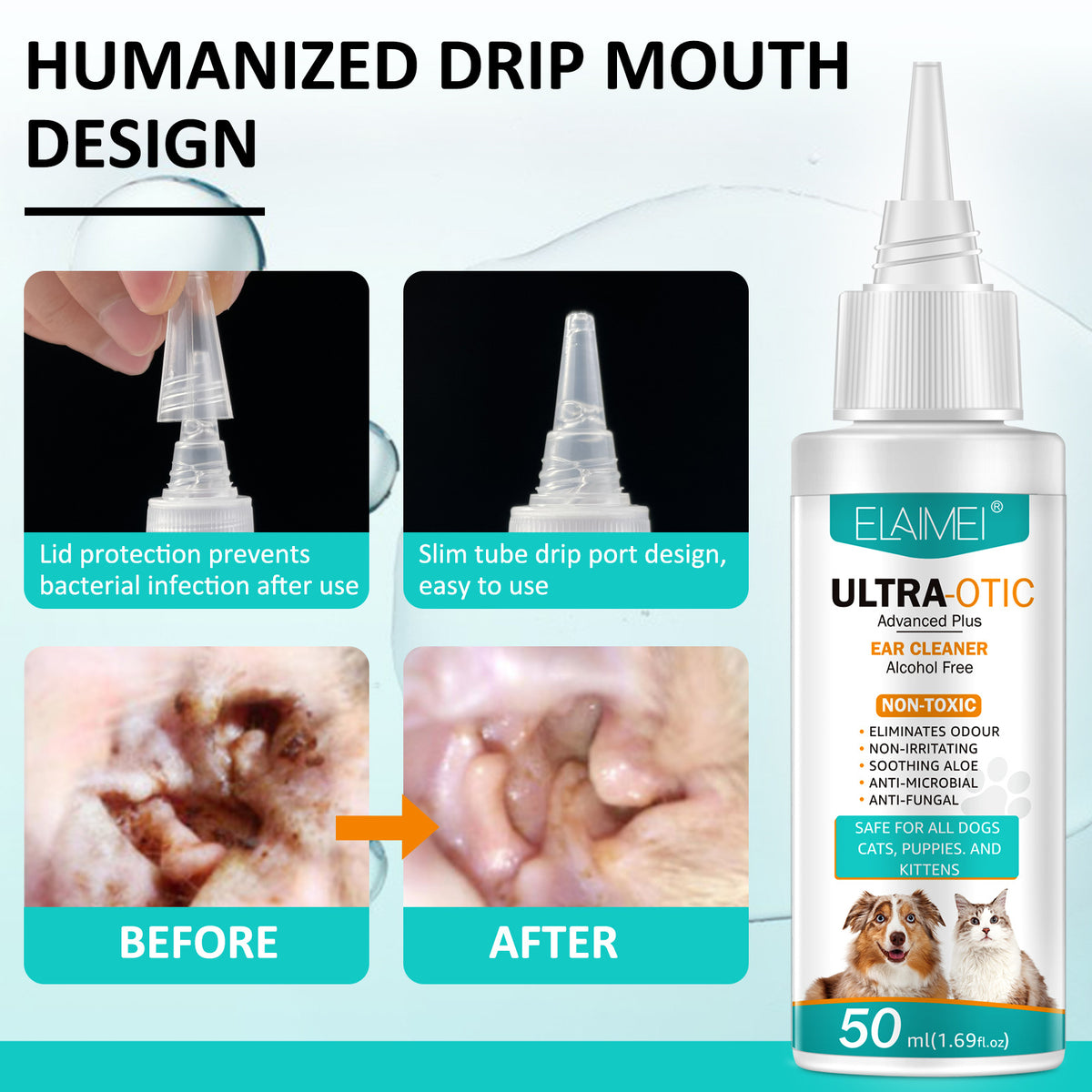 Limpiador de Oidos para Mascotas 50ml - Perros y Gatos