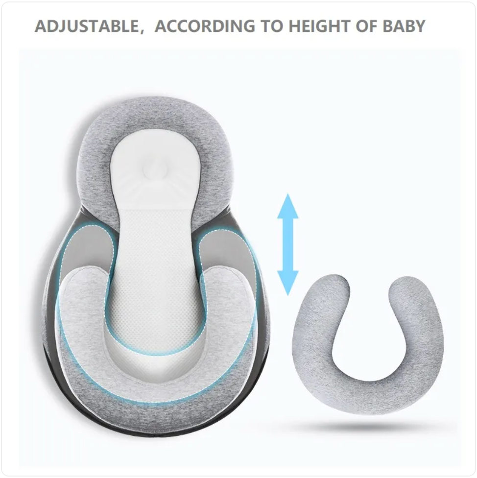 Almohada Anti-Reflujo para Bebe - Sueno Seguro y Comodo