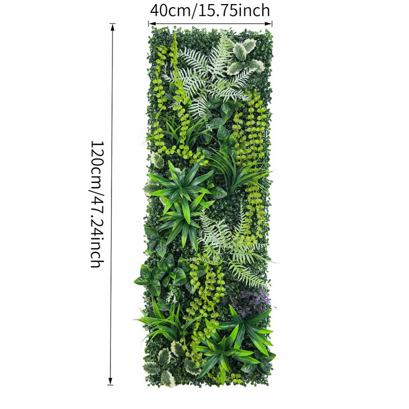 Panel Decorativo de Plantas Artificiales 40×120cm — Interior y Exterior