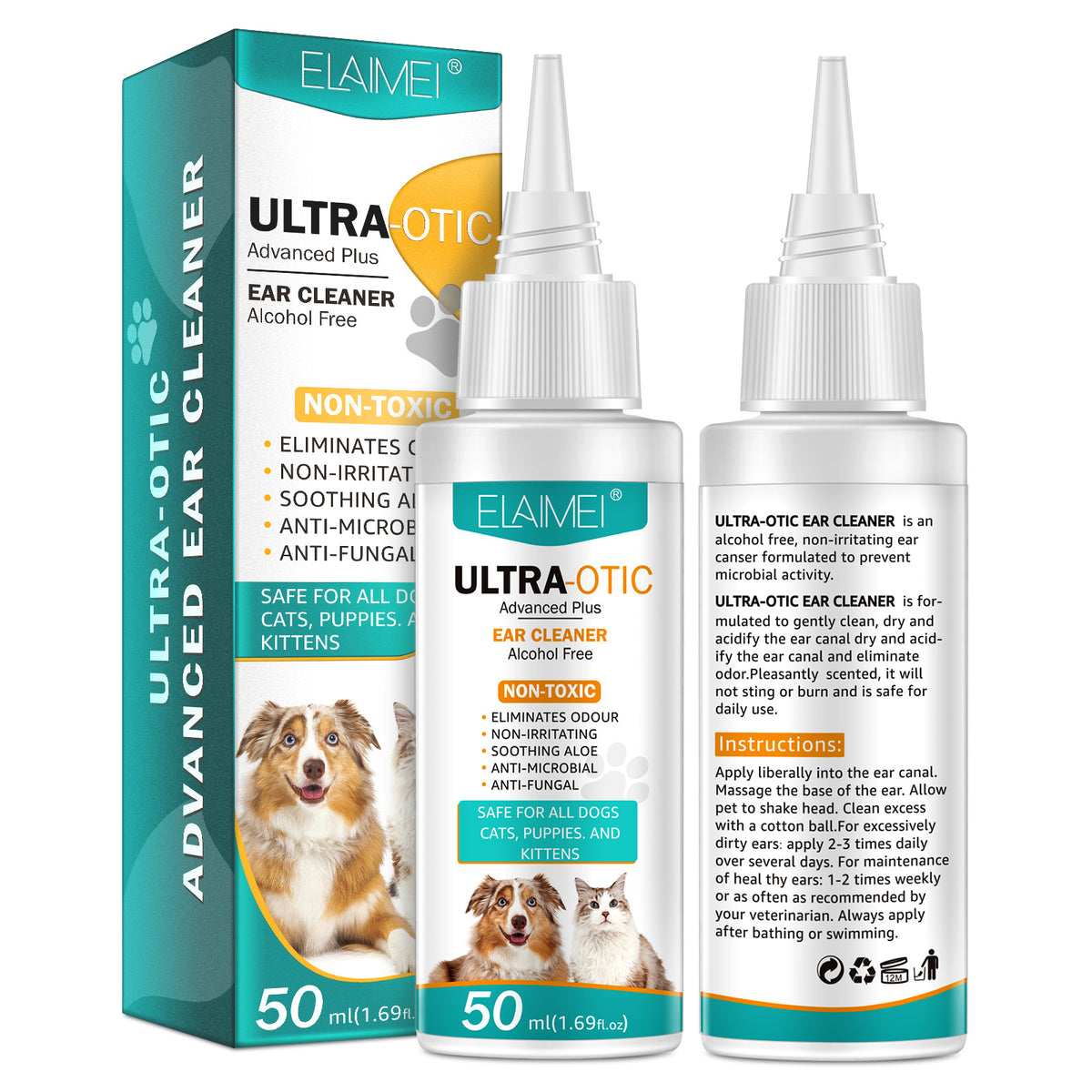 Limpiador de Oidos para Mascotas 50ml - Perros y Gatos
