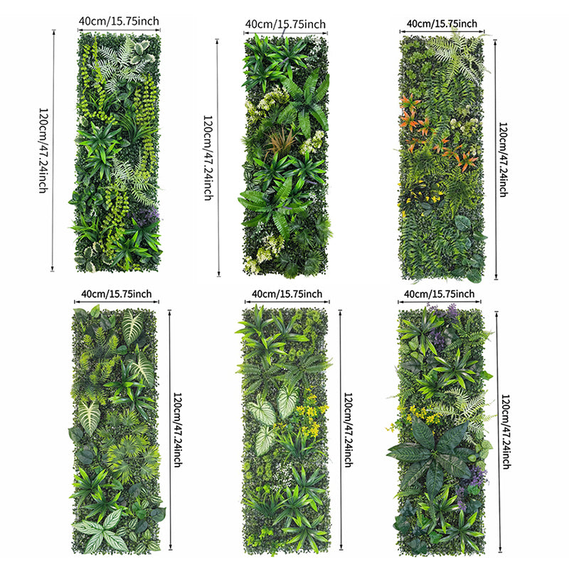 Panel Decorativo de Plantas Artificiales 40×120cm — Interior y Exterior