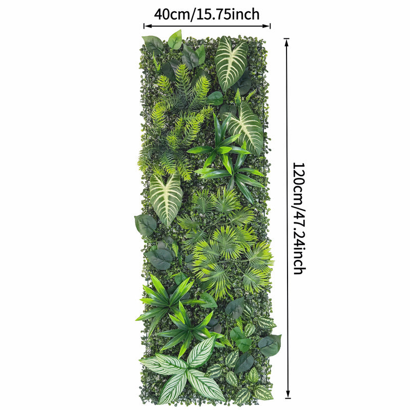 Panel Decorativo de Plantas Artificiales 40×120cm — Interior y Exterior
