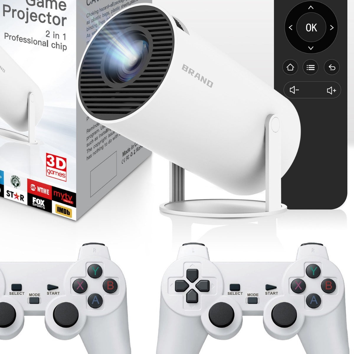 Proyector Portátil MAX300 — 4K, Pantalla hasta 200" y Control Inalámbrico