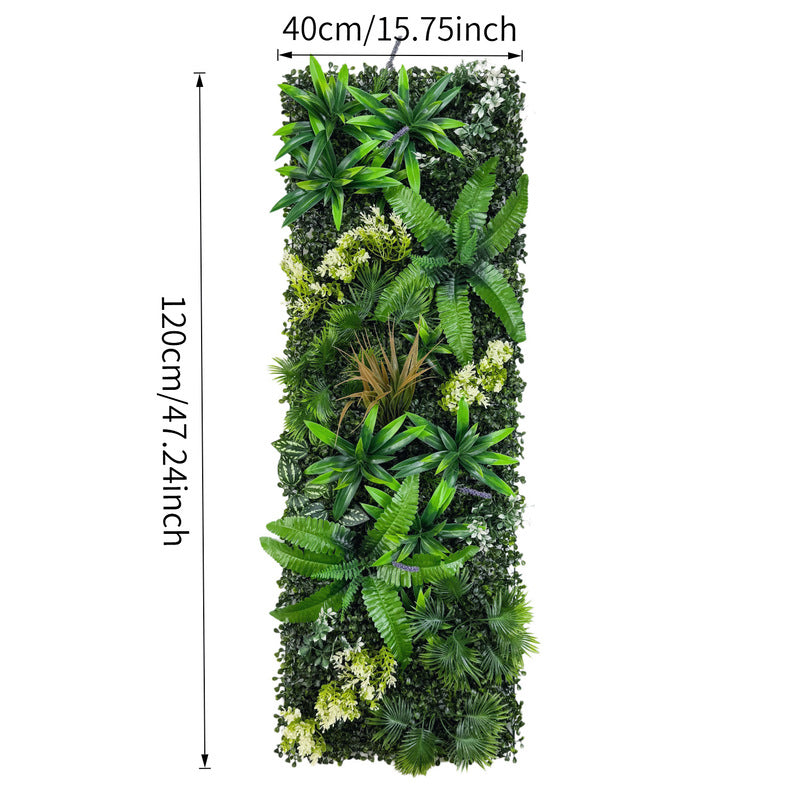 Panel Decorativo de Plantas Artificiales 40×120cm — Interior y Exterior