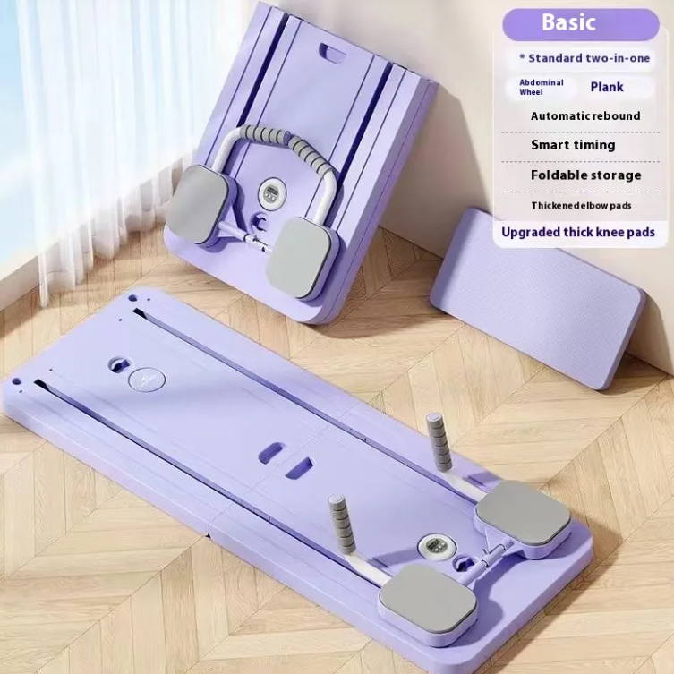 Tabla Fitness con Rueda Abdominal — Ejercicio Completo en Casa