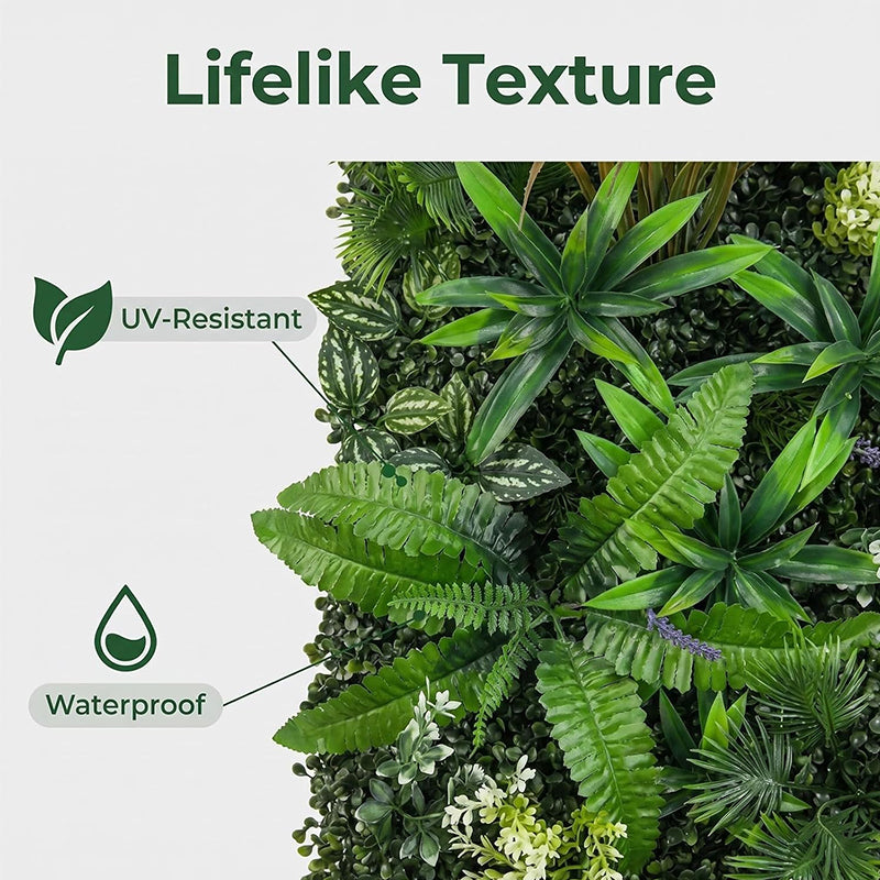 Panel Decorativo de Plantas Artificiales 40×120cm — Interior y Exterior