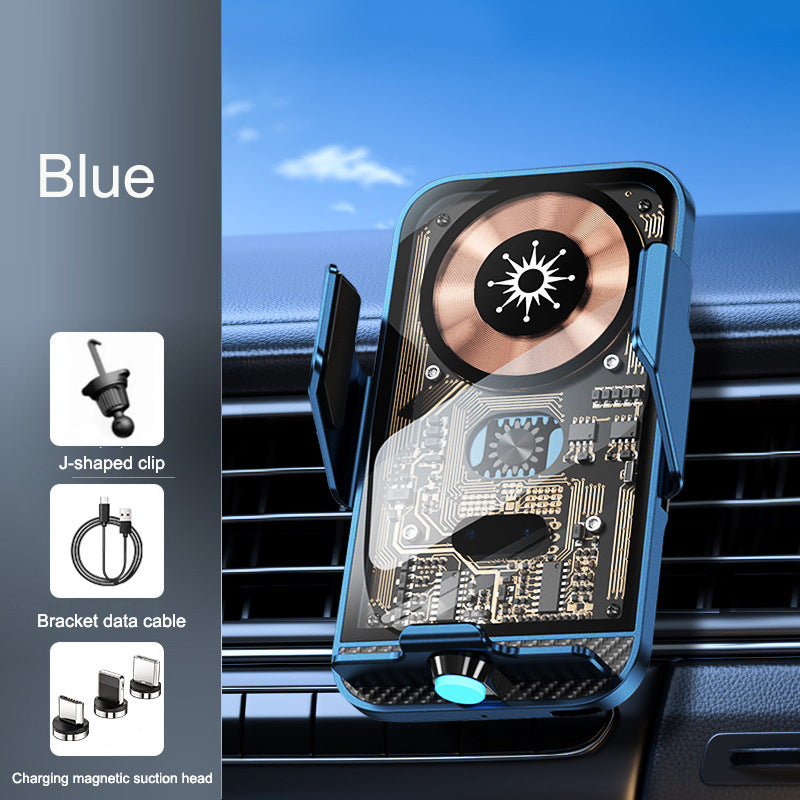 Soporte de Auto con Carga Inalámbrica 15W — Apertura Automática Infrarrojo