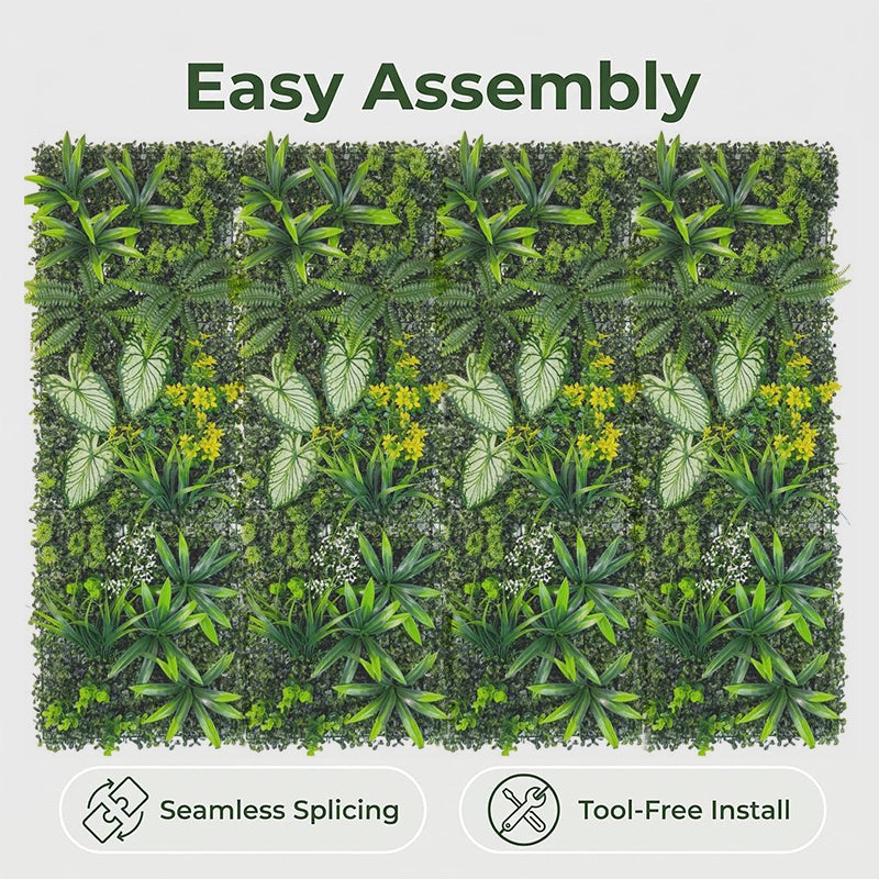 Panel Decorativo de Plantas Artificiales 40×120cm — Interior y Exterior