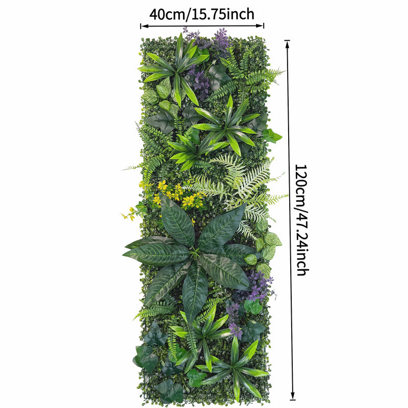 Panel Decorativo de Plantas Artificiales 40×120cm — Interior y Exterior