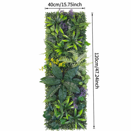 Panel Decorativo de Plantas Artificiales 40×120cm — Interior y Exterior
