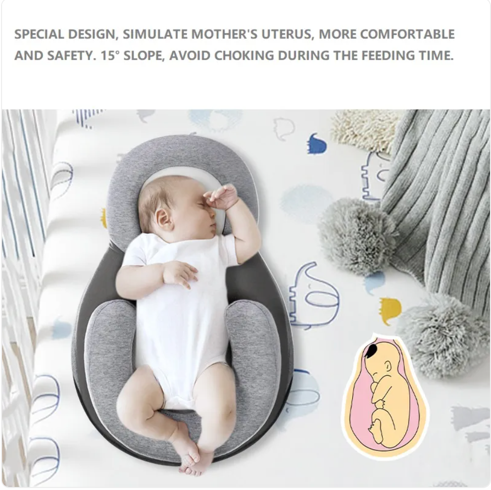 Almohada Anti-Reflujo para Bebe - Sueno Seguro y Comodo