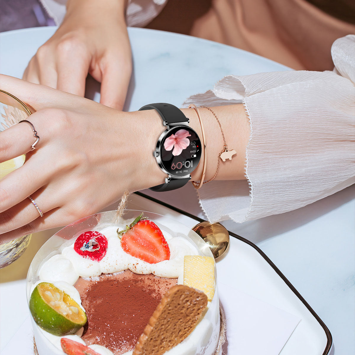 Smartwatch Y16 — Pantalla AMOLED HD para Mujer