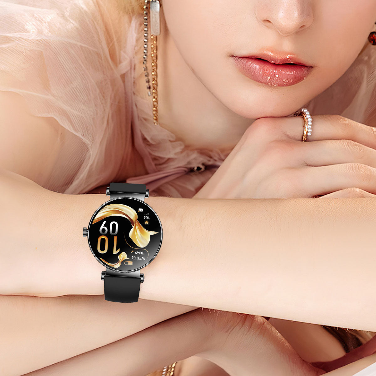 Smartwatch Y16 — Pantalla AMOLED HD para Mujer