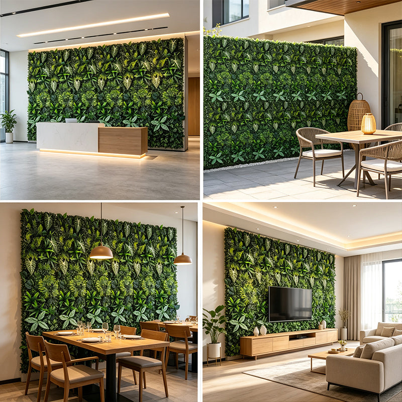 Panel Decorativo de Plantas Artificiales 40×120cm — Interior y Exterior