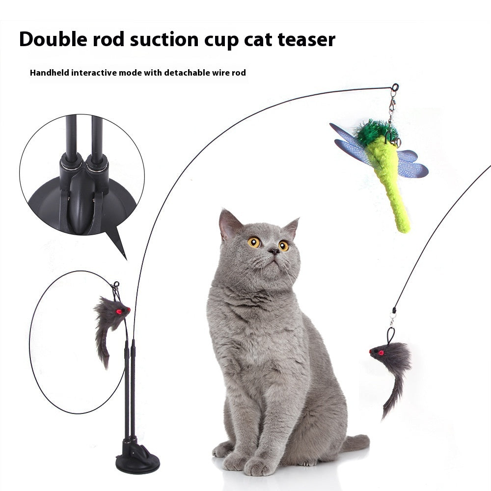 Juguete Interactivo con Ventosa para Gatos - Entretenimiento Garantizado