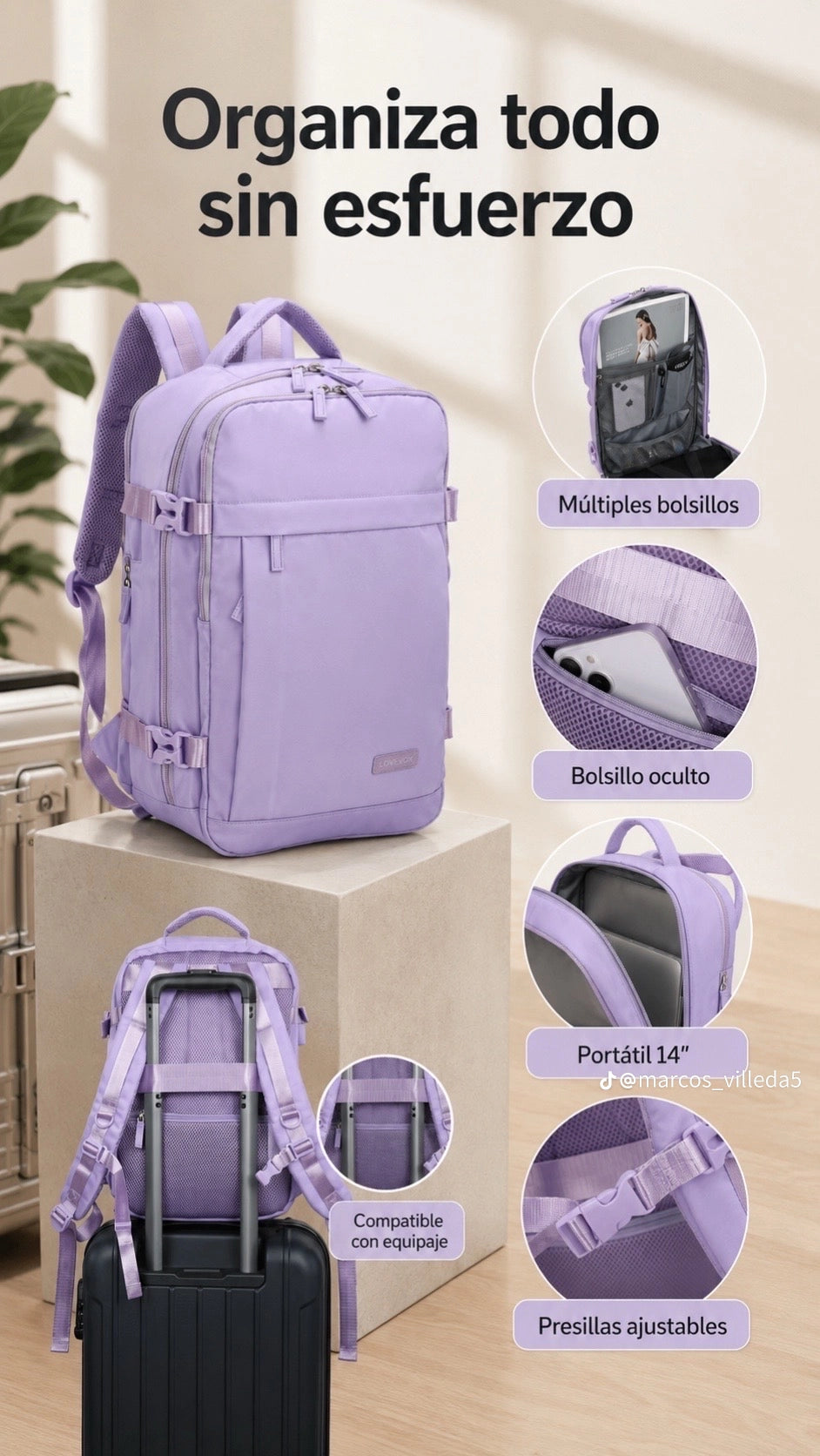 Mochila de Viaje Impermeable